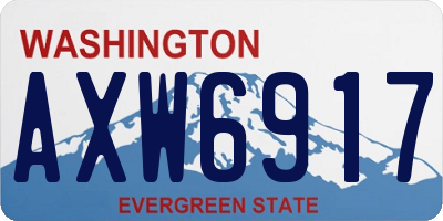 WA license plate AXW6917