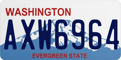 WA license plate AXW6964
