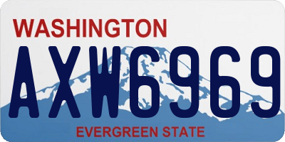 WA license plate AXW6969