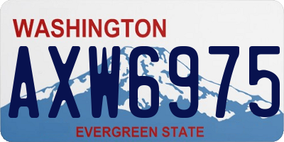 WA license plate AXW6975