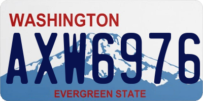 WA license plate AXW6976