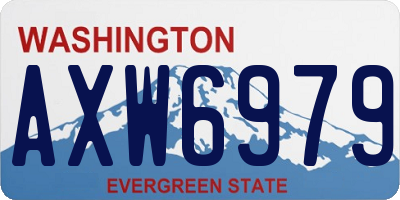 WA license plate AXW6979