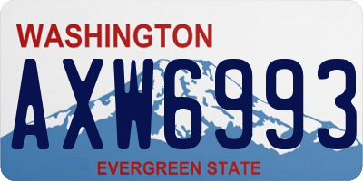 WA license plate AXW6993