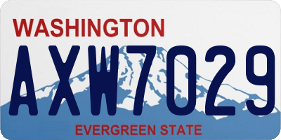 WA license plate AXW7029