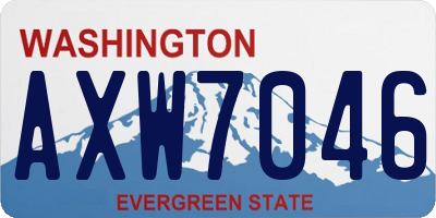 WA license plate AXW7046