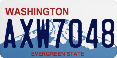 WA license plate AXW7048