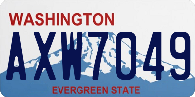 WA license plate AXW7049