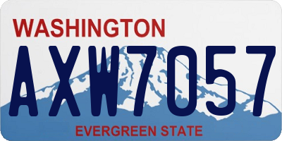 WA license plate AXW7057