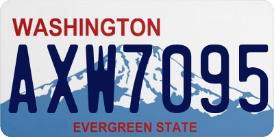 WA license plate AXW7095