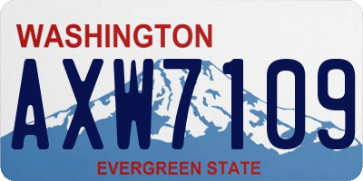 WA license plate AXW7109