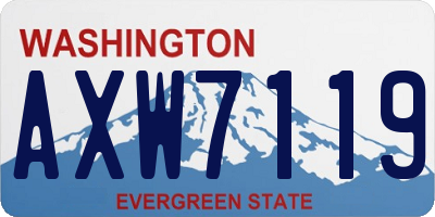 WA license plate AXW7119