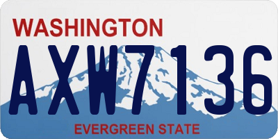 WA license plate AXW7136