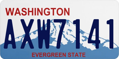 WA license plate AXW7141