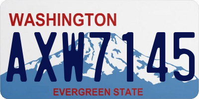 WA license plate AXW7145