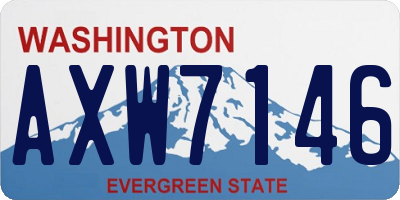 WA license plate AXW7146