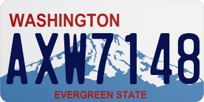 WA license plate AXW7148