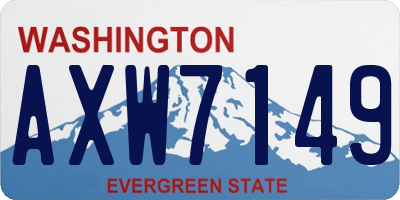 WA license plate AXW7149