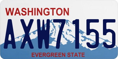 WA license plate AXW7155