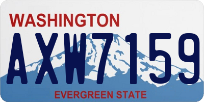 WA license plate AXW7159