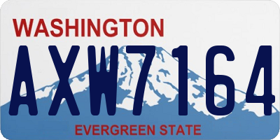 WA license plate AXW7164