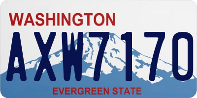 WA license plate AXW7170