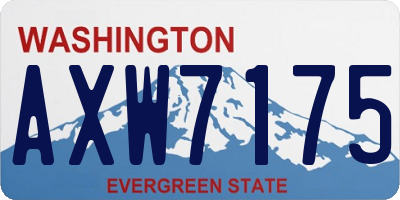 WA license plate AXW7175