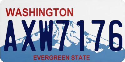 WA license plate AXW7176