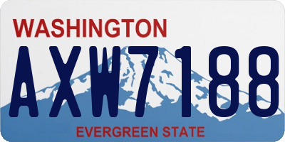 WA license plate AXW7188