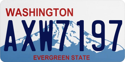 WA license plate AXW7197