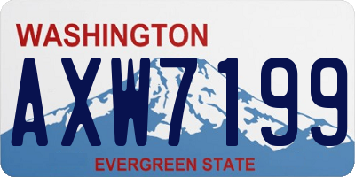 WA license plate AXW7199