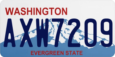 WA license plate AXW7209