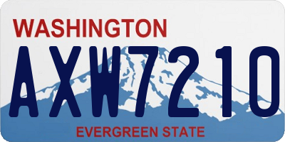 WA license plate AXW7210