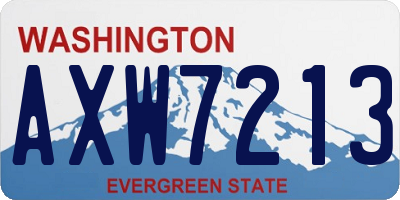 WA license plate AXW7213