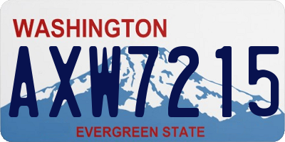 WA license plate AXW7215