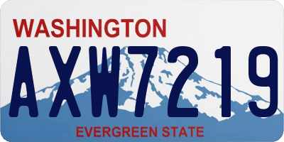 WA license plate AXW7219