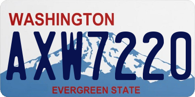 WA license plate AXW7220