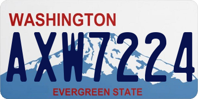 WA license plate AXW7224