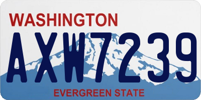 WA license plate AXW7239