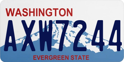 WA license plate AXW7244