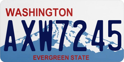 WA license plate AXW7245