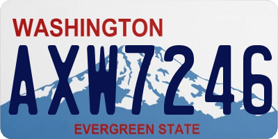 WA license plate AXW7246