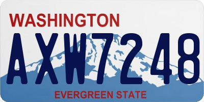 WA license plate AXW7248