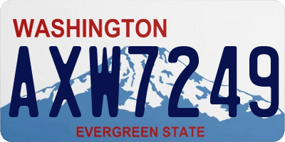 WA license plate AXW7249