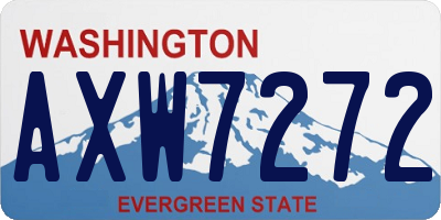 WA license plate AXW7272