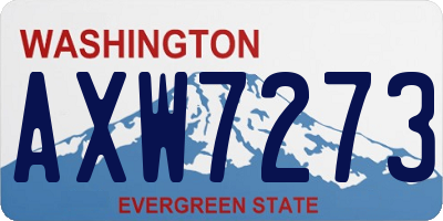 WA license plate AXW7273