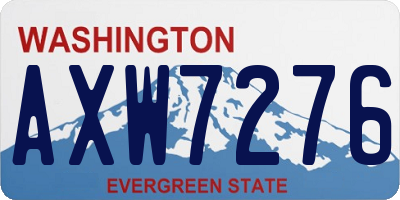 WA license plate AXW7276