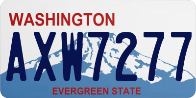 WA license plate AXW7277
