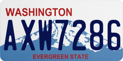 WA license plate AXW7286