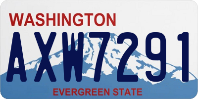 WA license plate AXW7291