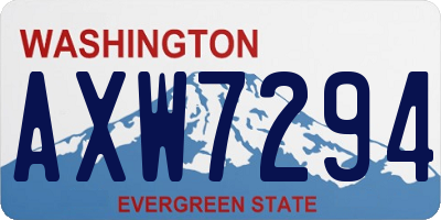WA license plate AXW7294